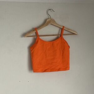 Women’s Orange Cropped Tank Top